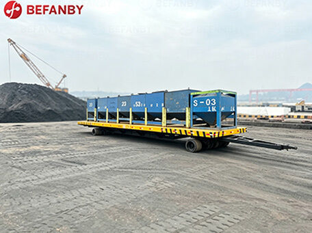 Kereta Transfer Rel Transportasi Coil 18T Dengan Penarik Winch