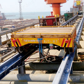 Suku Cadang Mesin Kapal Besar Trolley Transfer Bermotor Di Rel 15T Nilai Beban